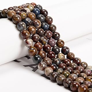 8mm 95pcs Natural Brown Pietersite Beads for Jewelry Making