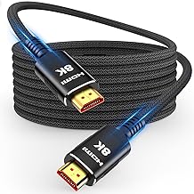 8K 2.1 Fiber Optic HDMI Cable, 49 ft, 48Gbps