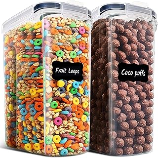 Six-piece airtight cereal storage container set