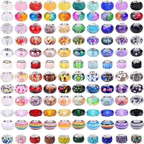 240 Assorted European Craft Beads for Jewelry Making