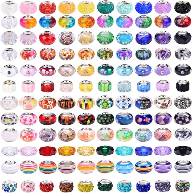 240 Assorted European Craft Beads for Jewelry Making