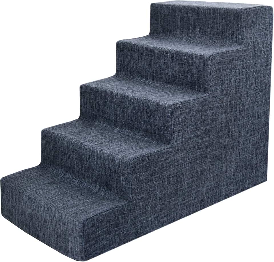 Pet Dog & Cat Stairs, 5 Steps, Non-Slip, Indoor