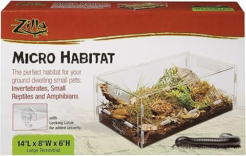 Micro Habitat Terrarium with Locking Latch for Insects