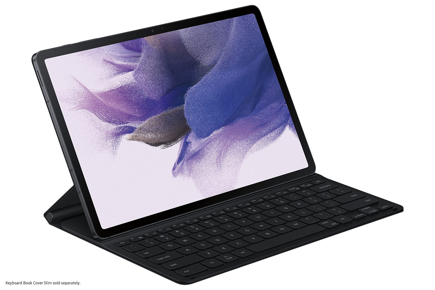 Tablet Keyboard Cover Case for Galaxy Tab S8+, S7 FE, S7+ Lite w/ Large Key Sizes, S Pen Holder, Slim, Sturdy, Ultra Lightweight, US Version, EF-DT730UBEGUJ, Black (Packaging may vary)