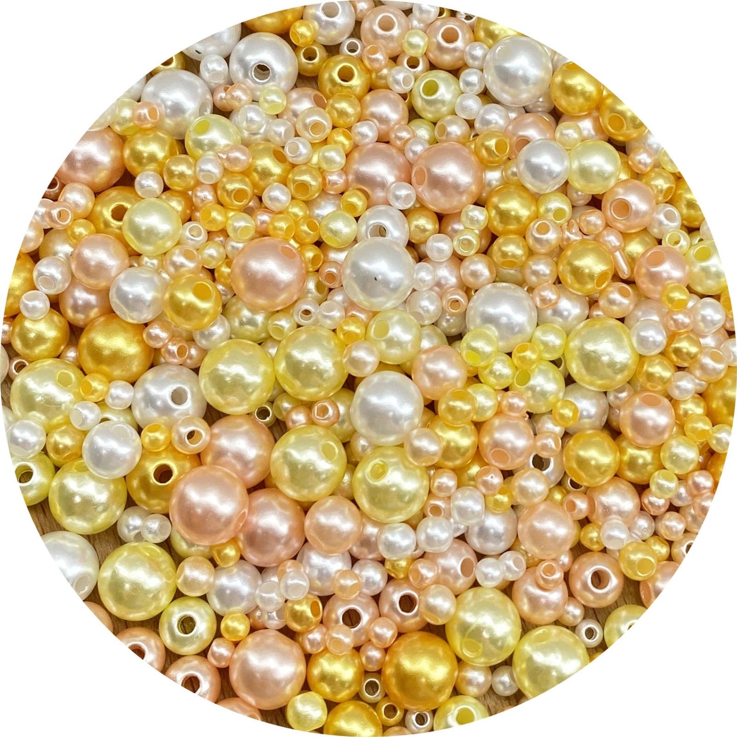 Mixed 3-8mm Pearl Beads for Jewelry and Decor
