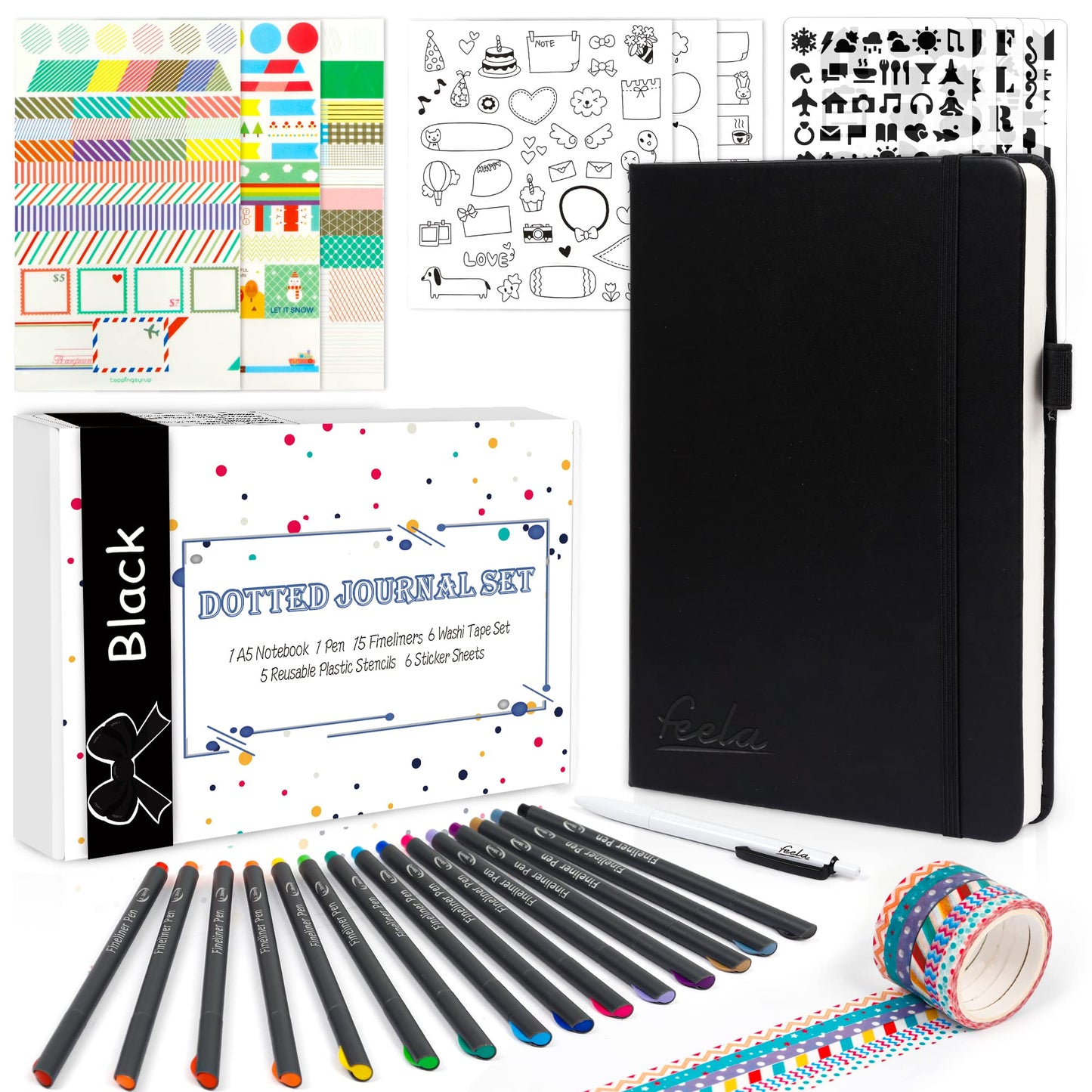 Dotted Journal Kit with Pens and Accessories