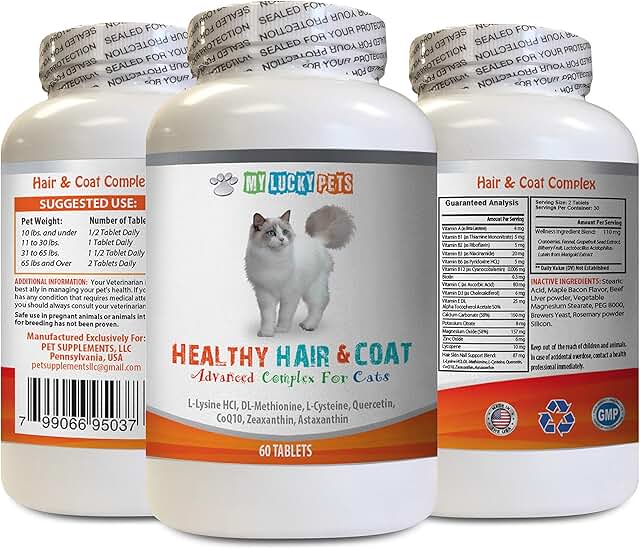 Cat Skin and Coat Care with Vitamin C, 60 Tablets