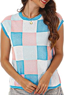 Women's Cap Sleeve Color Block Crop Top
