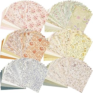 Set of 240 Vintage Floral Scrapbook and Label Papers