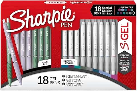 18 Assorted Gel Ink Pens with Vivid Colors