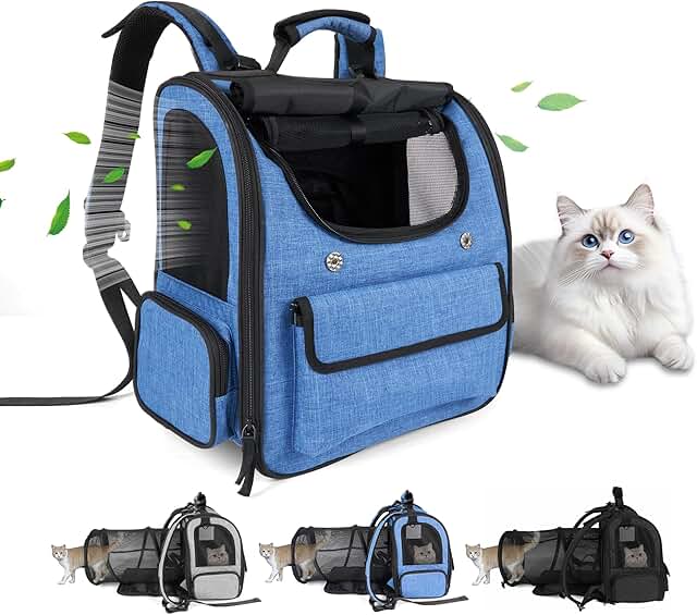 Expandable Cat and Small Dog Backpack for Travel
