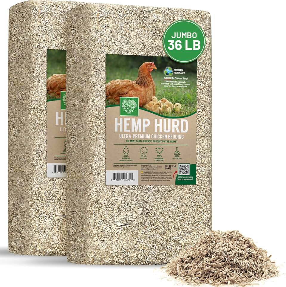 Jumbo Hemp Chicken Bedding, Eco-Friendly, 36 lb