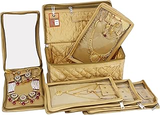 Set of 5 Satin Makeup and Jewelry Pouches