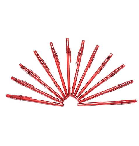 Red 1.0 mm ballpoint pen, 12-pack