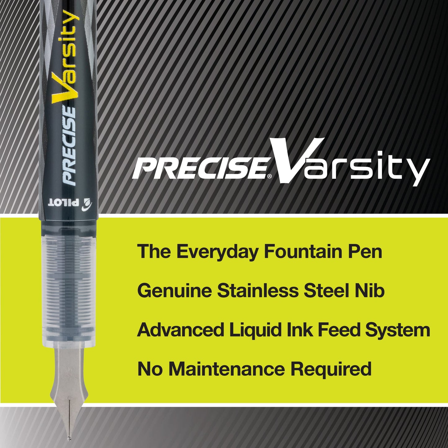 Set of 7 pre-filled fountain pens with stainless steel nibs