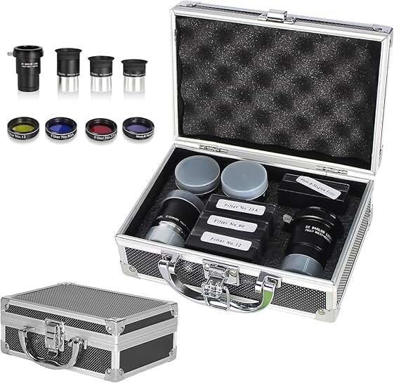 Astronomical Telescope Accessory Kit with Eyepieces and Filters