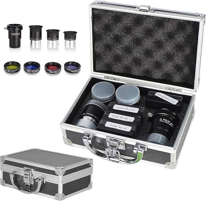 Astronomical Telescope Accessory Kit with Eyepieces and Filters