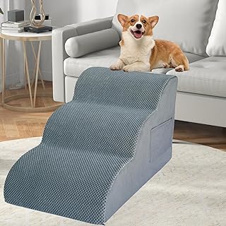 3-Step Dog Stairs for High Beds and Couches