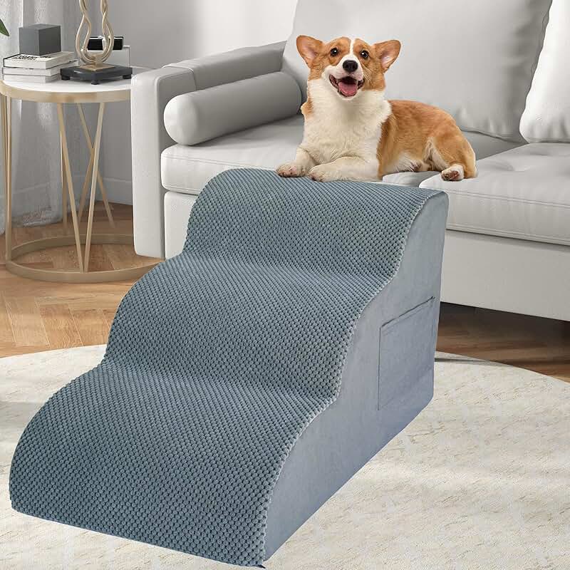 3-Step Dog Stairs for High Beds and Couches
