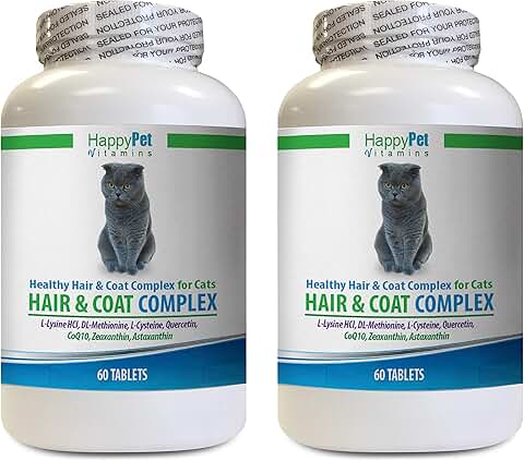 Dry skin care for cats with hair, coat, immune, and nail support, 2 bottles