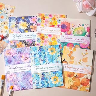 180pcs Vintage Watercolor Floral Scrapbooking Paper