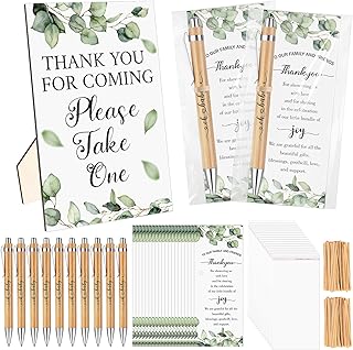 50 Baby Shower Favors with Pens and Cards
