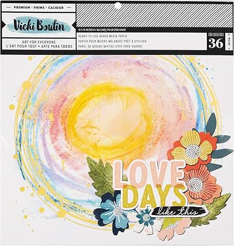 12x12 Vicki Boutin Paper with Painted Backgrounds