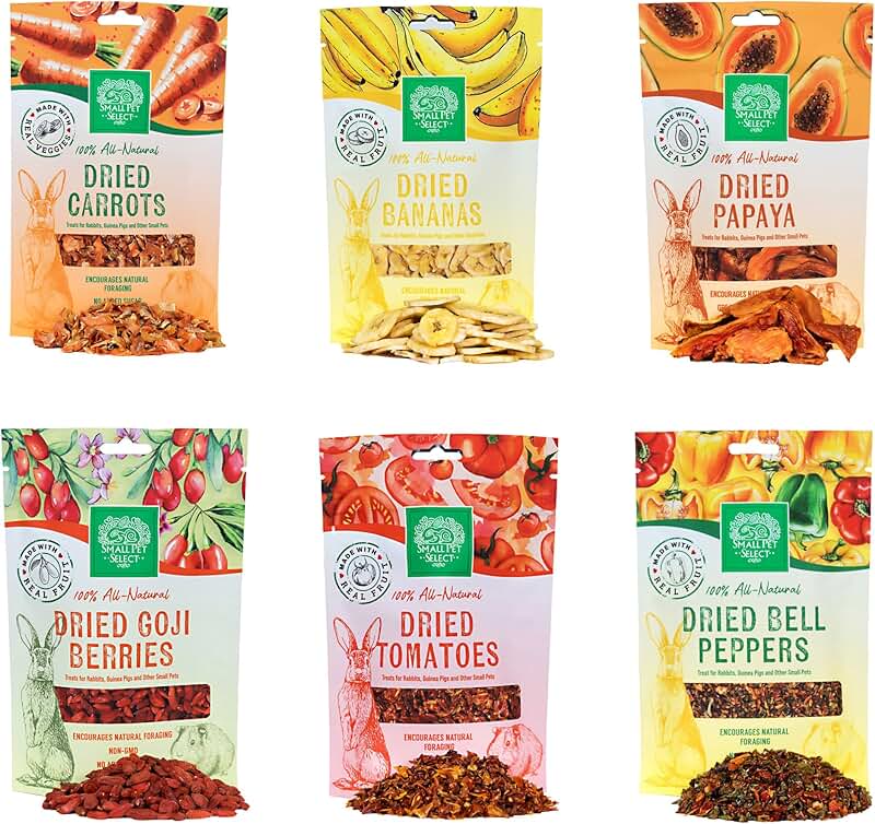 Dried Fruits and Veggies Sampler for Small Pets