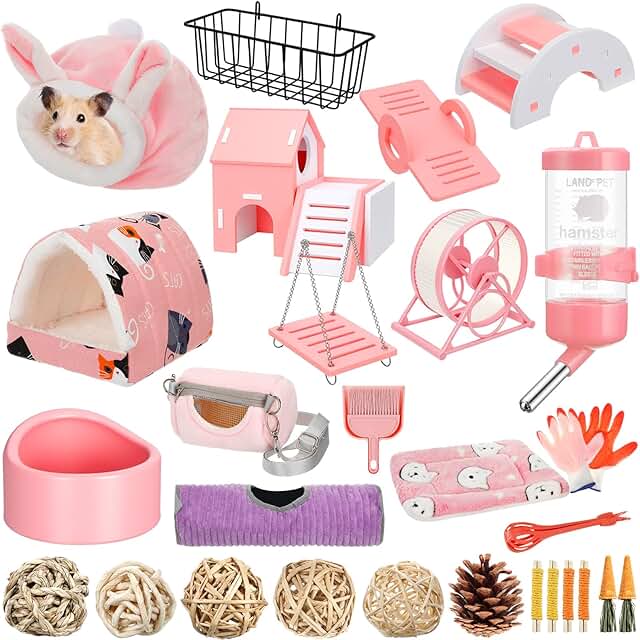 24-Piece Guinea Pig Starter Kit with Accessories and Toys
