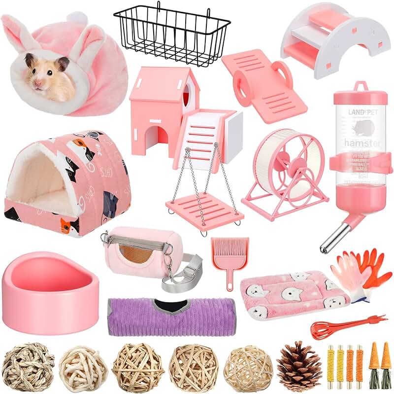24-Piece Guinea Pig Starter Kit with Accessories and Toys