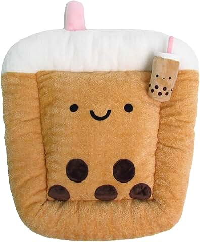 Soft plush cozy food-shaped bed for dogs and cats