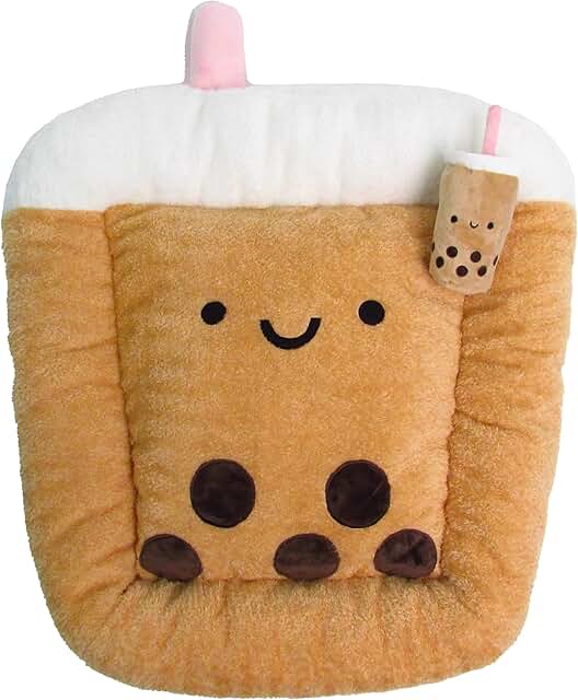 Soft plush cozy food-shaped bed for dogs and cats
