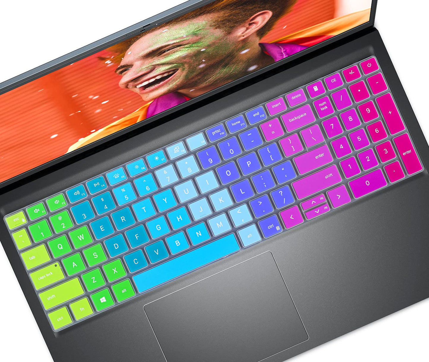 Rainbow Keyboard Cover for 15.6-Inch Laptops