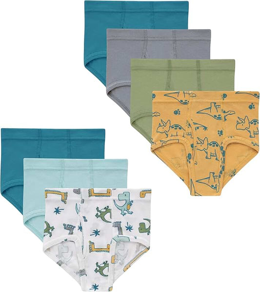 Organic cotton toddler boys' boxer briefs, 10 or 7 pack