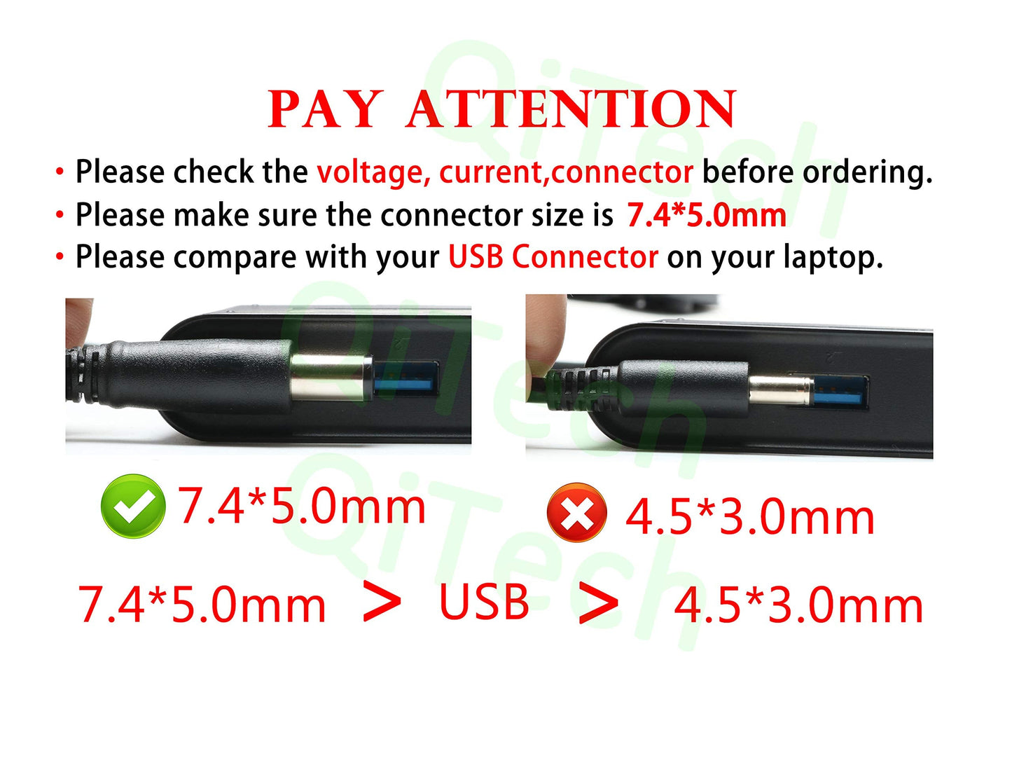19.5V 3.34A 65W Laptop Charger Replacement for Dell Latitude 7480 7490 7400 7390 5400 5480 5490 E5430 E6410 E5440 E5470 E6420 E6430 E6440 E6540 E7250 E7440 E7450 LA65NM130 AC Adapter Power Cord