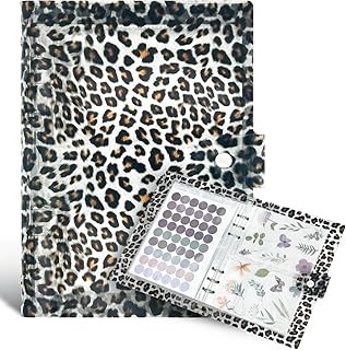 Leopard Print Sticker Organizer Binder with 20 Sheets