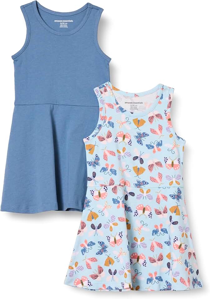 Girls' and Toddlers' Knit Sleeveless Tank Dress Set