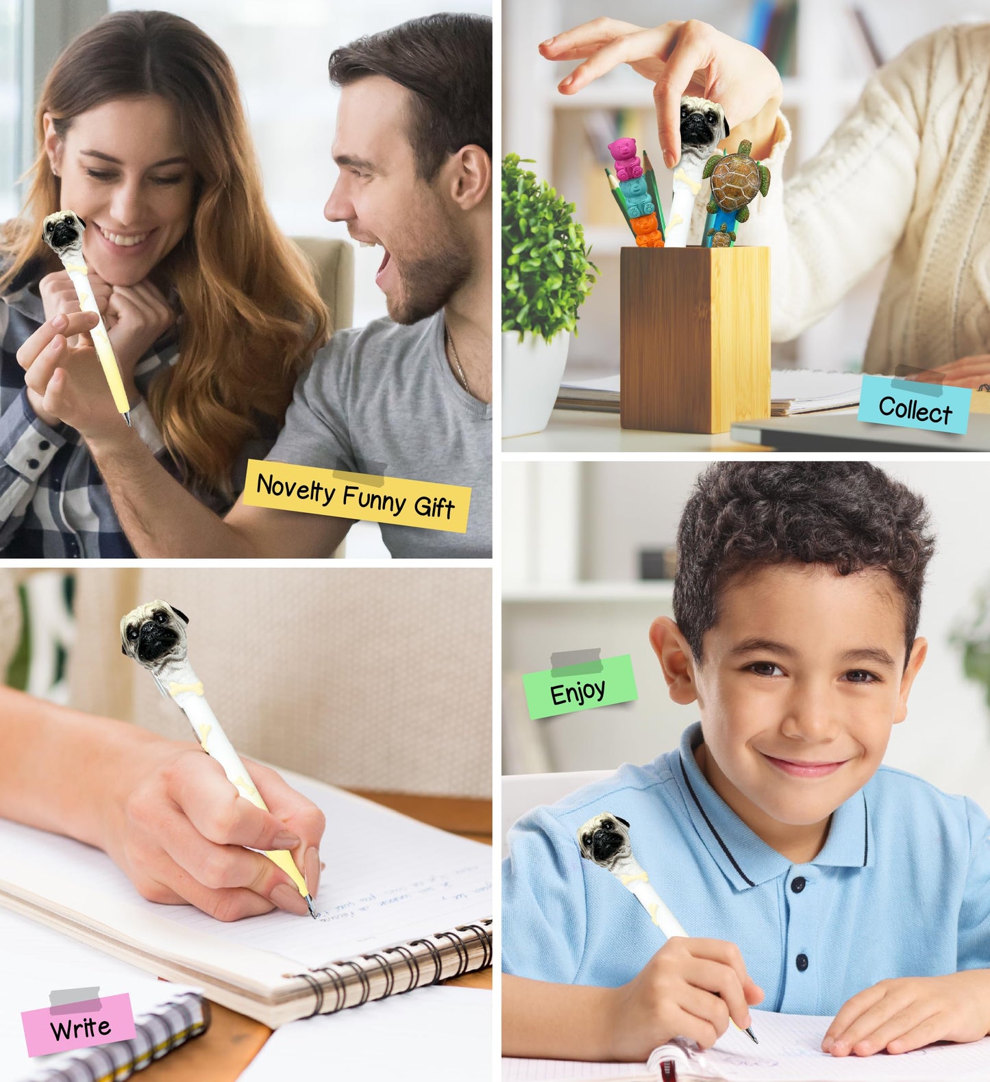 Cute Pug Dog Novelty Pen for Kids and Adults