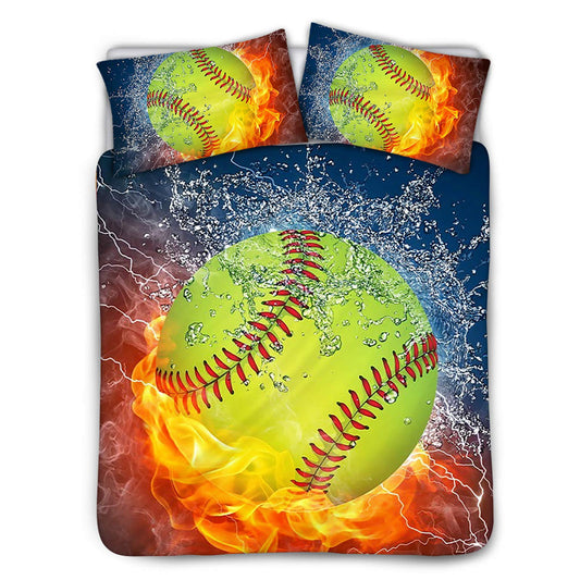 Softball Bedding Set for Kids,Girls Boy Ultra Soft and Water Softball Ball Quilted Dovet Cover 3 PCS Bedding Set Including 1 Quilt Cover  2 Pillowcase King, Beige)