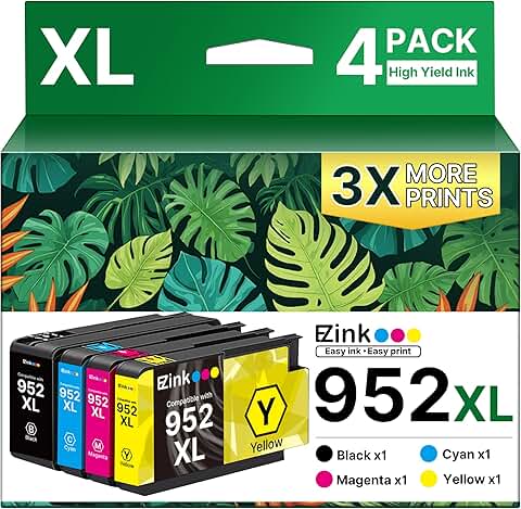 Set of four ink cartridges for office printers