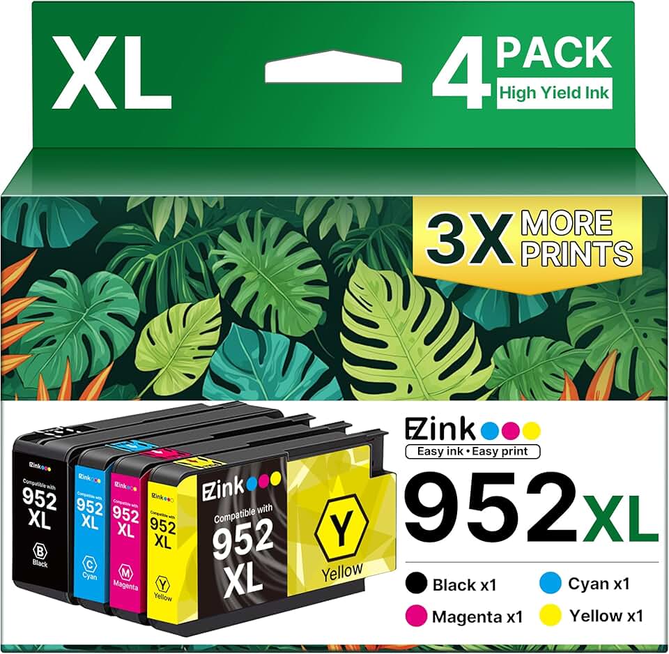 Set of four ink cartridges for office printers