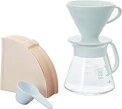 White Ceramic Pour Over Coffee Set Size 02