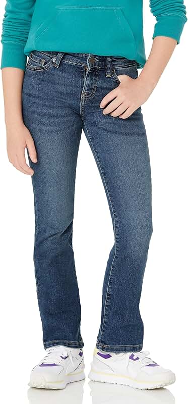 Girls' Slim Boot-Cut Stretch Jeans