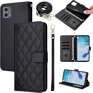 Wallet case with wrist strap and card slots for Moto G 5G 2023