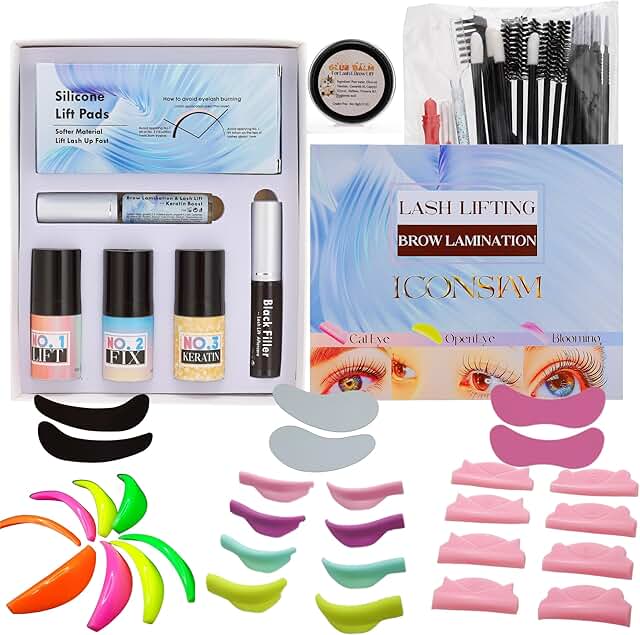 Black Lash Lift Kit for Cat Eye Look and Brow Lamination