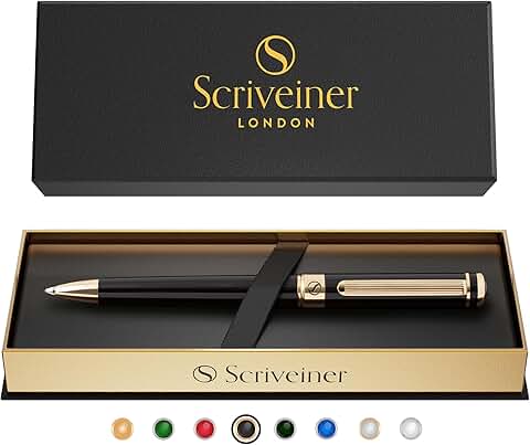 Elegant Black Lacquer Ballpoint Pen with Gold Finish