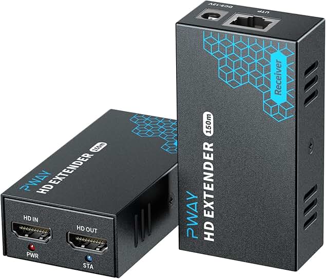HDMI Extender 500ft Over Single Cat5e/6 for Multiple Monitors