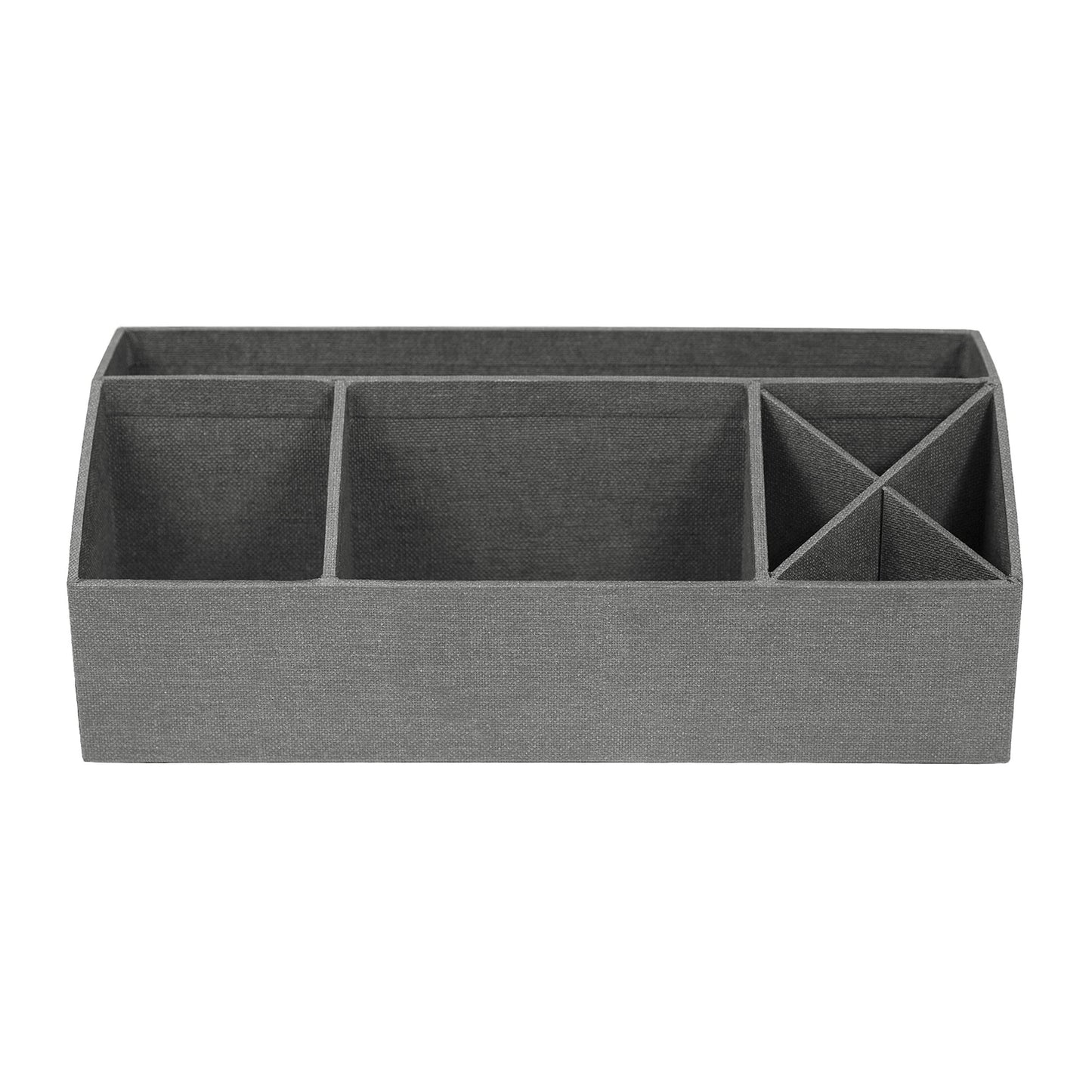 Durable 7-Compartment Desk Organizer in Canvas Gray