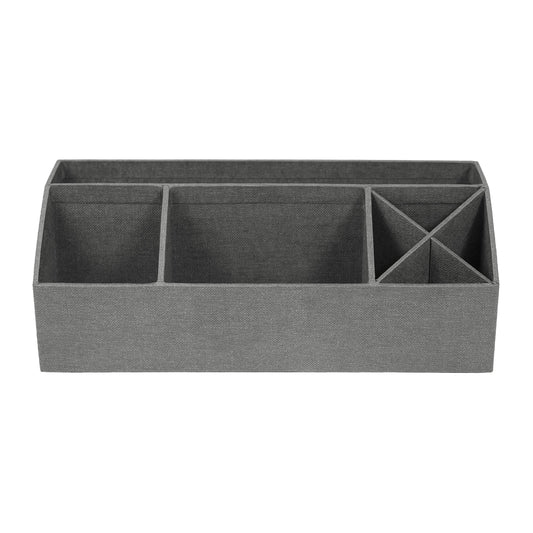 Durable 7-Compartment Desk Organizer in Canvas Gray