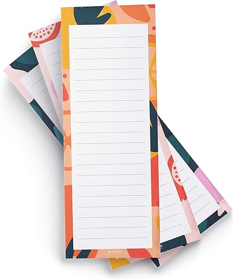 Set of Three Fruit Print Shopping List Notepads